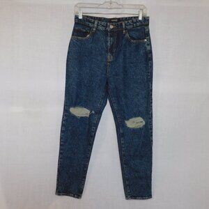 Buffalo David Bitton  27 Dark Stone Wash Distressed KRISTI Mom Jeans High Rise
